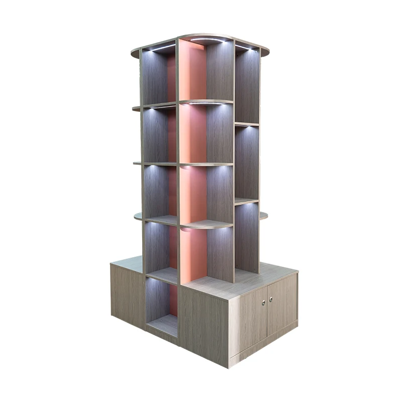 custom.Supermarkets Wine Reveal Frame Multifunction Display Rack Shelf Wooden Display Cabinet