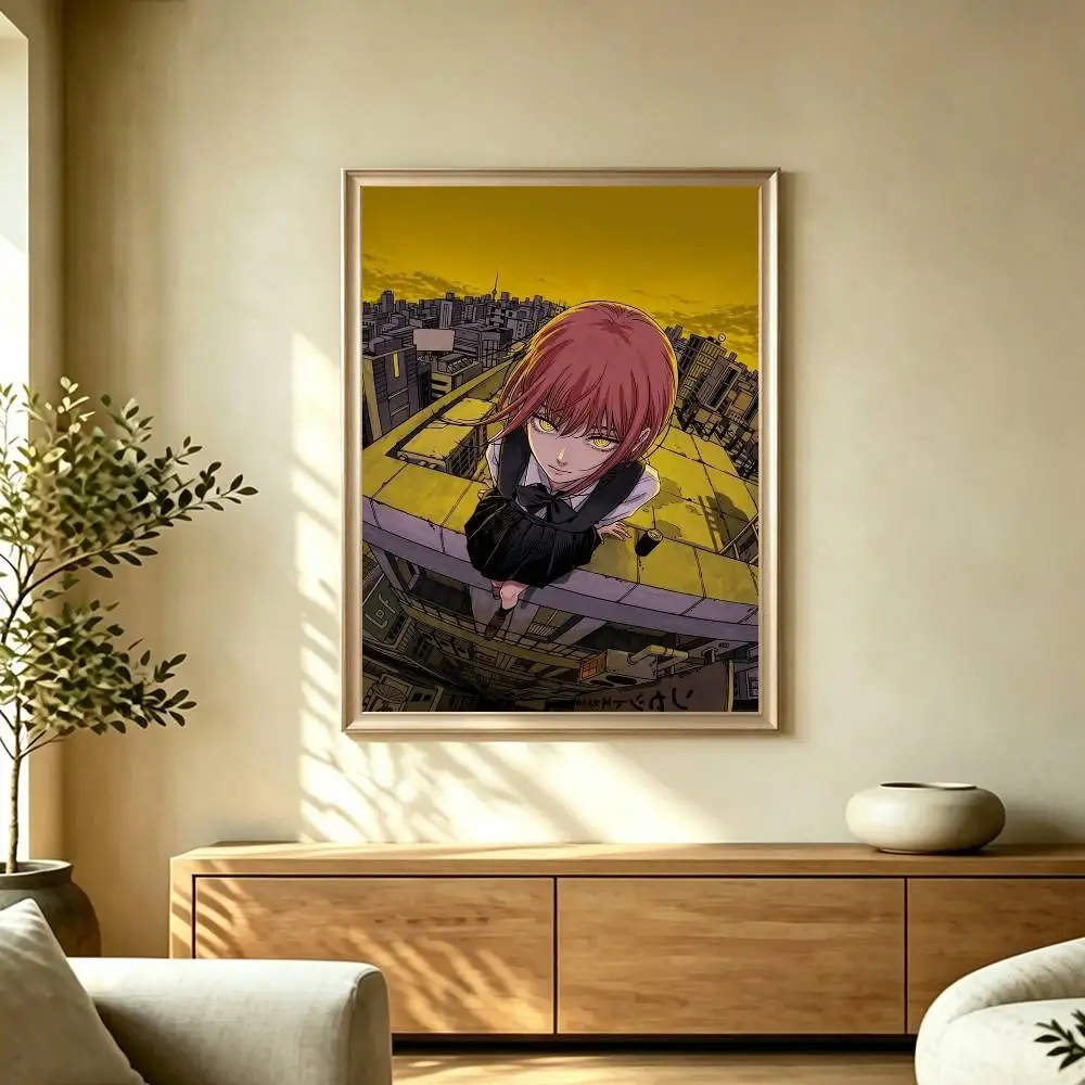 M-Makima Cool Anime Character  Poster High Quality Dorm Living Room Aesthetic Wall Decoration Painting Stickers Gift