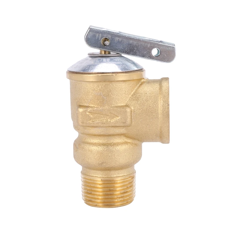 3/4 Inch NPT American Standard Lead-Free Water Heater Safety Valve 150 Psi Brass Pressure Relief Valve