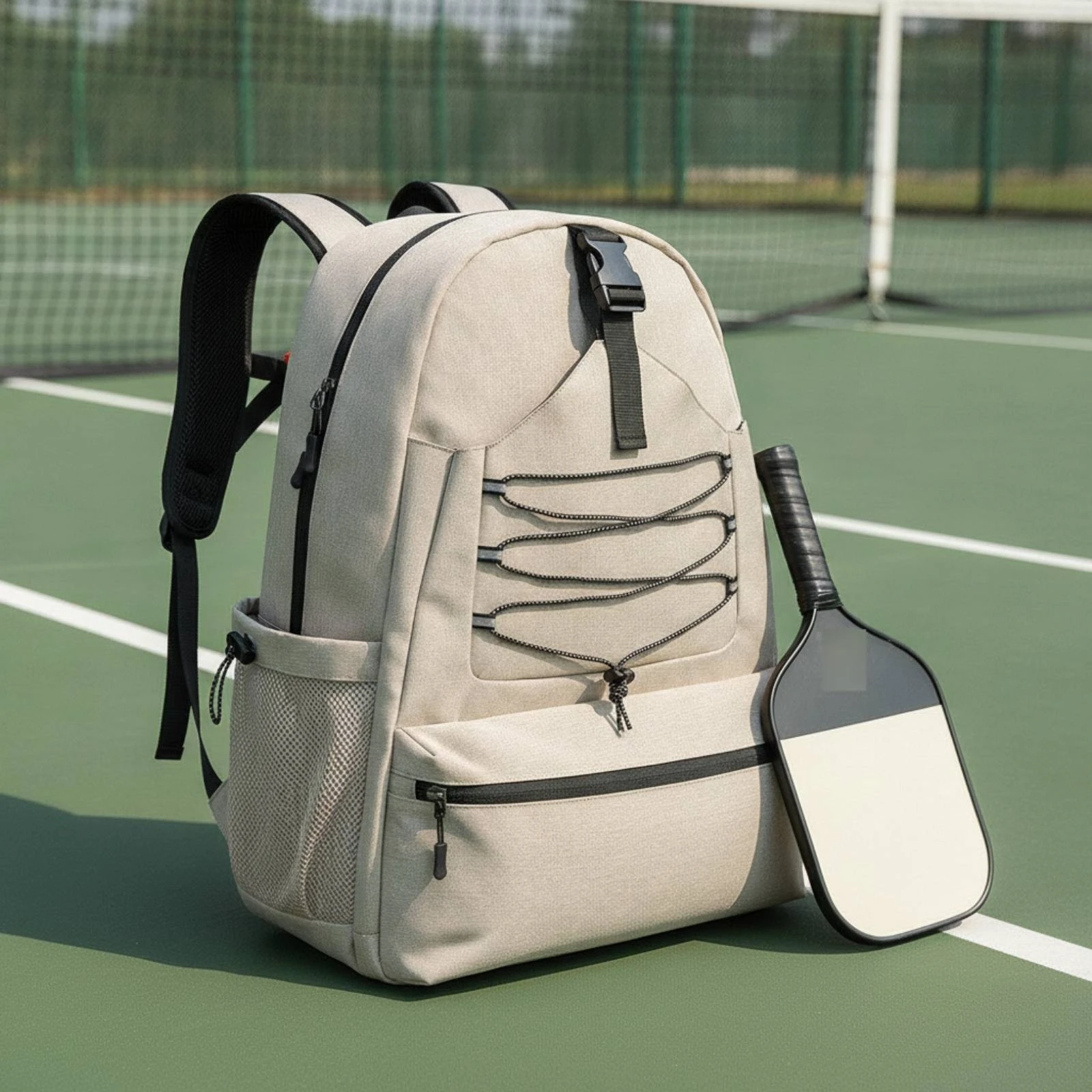 Backpack with Lower Compartment Large Capacity Sports Backpack Pickleball Bag Adjustable Quick Access for Athletes