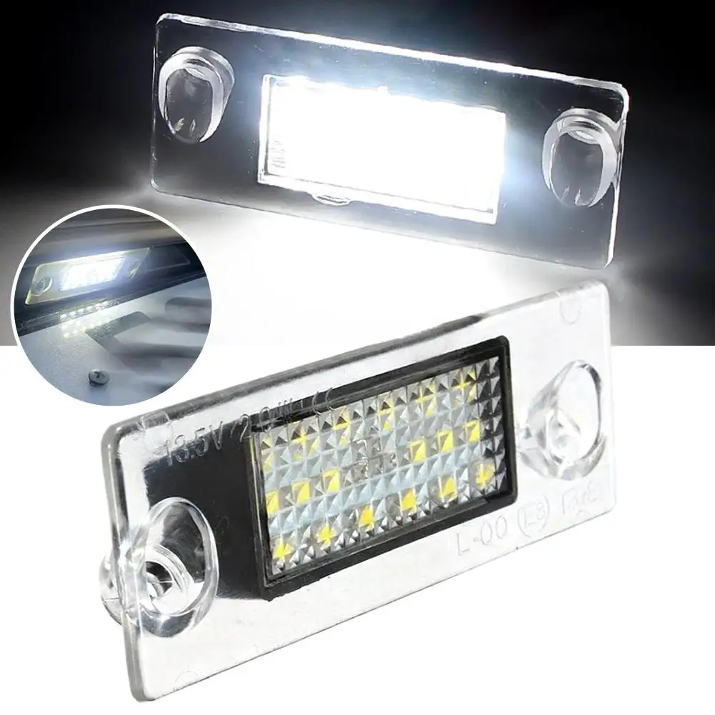 12 SMD LED Car License Plate Light For Audi A4 B5 A3/8L 6000K White IP67 Waterproof Plug & Play Error-Free High Brightness U5K1