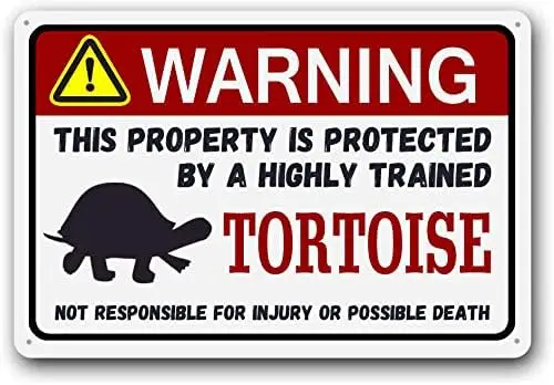 1s,Eveokoki Tortoise Sign,Funny Metal Signs Warning Sign Pet Gift, Exotic pet, Small Pet Tin Sign es