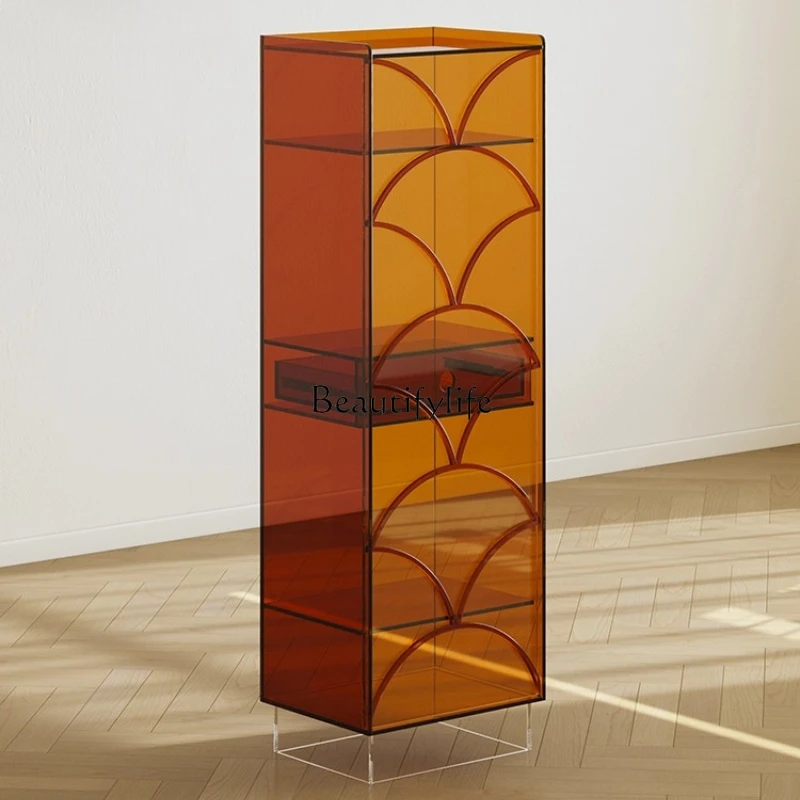 

Acrylic Chest of Drawers Living Room Sofa Side Cabinet Vintage Style Storage