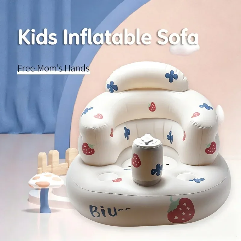 Folding Inflatable Support Seat Cushioned Backrest PVC Material For Household Indoor Bathroom Daily Sitting Practice Scenario