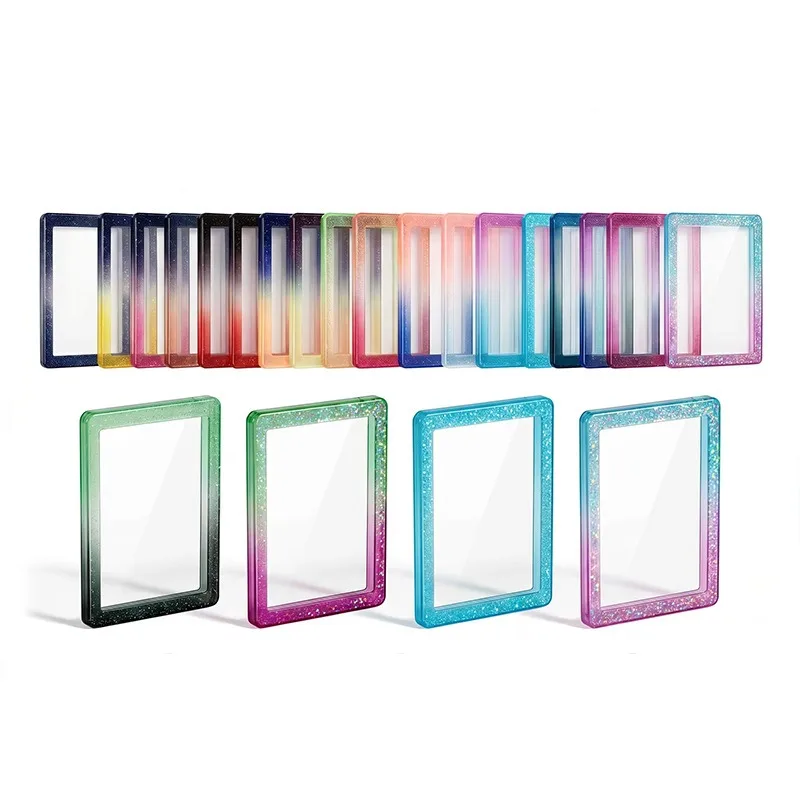for TPU Card Holder Gradient Glitter PSA Graded Card  Anti-drop Protective Cover for Card Collection