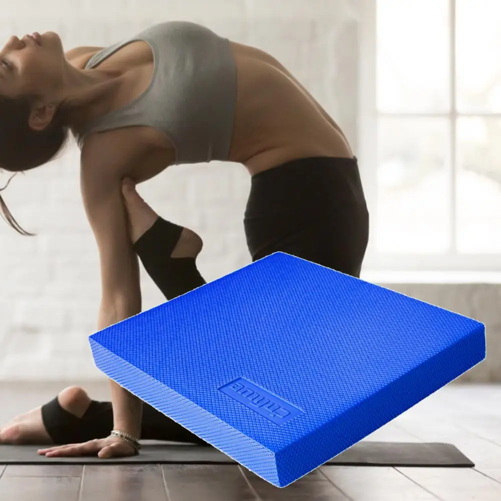 Fitness Mat High Elasticity Non-slip Cozy Tear Resistant Shock Absorption Slid Color Comprehensive Anti-slip Balance Mat