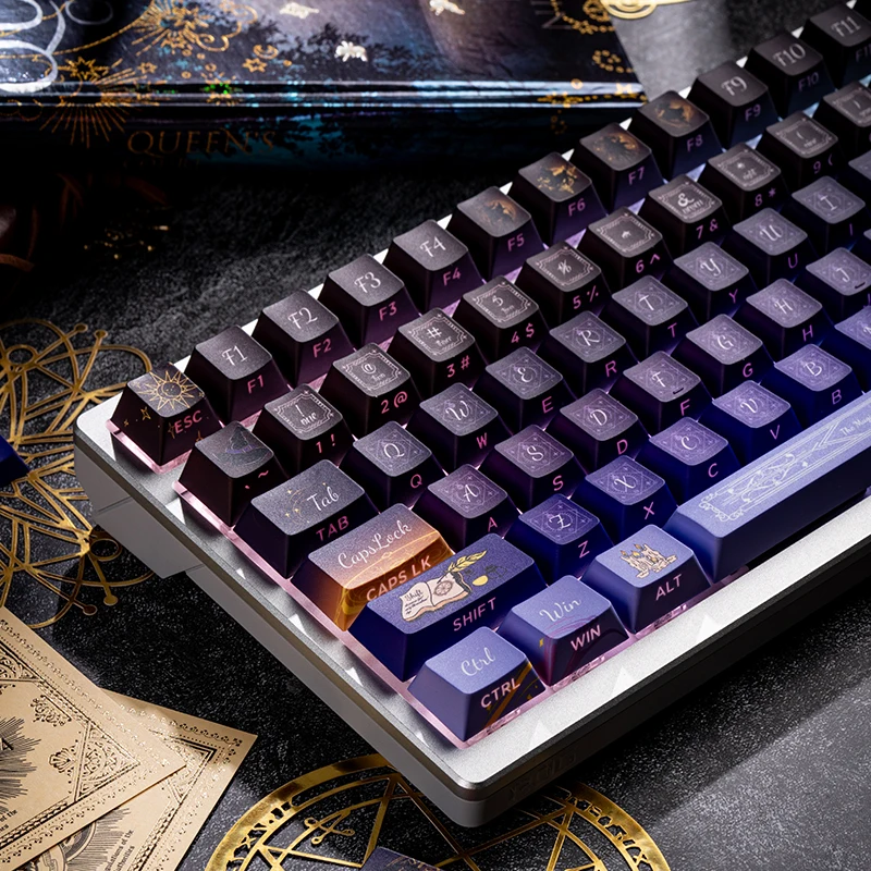 

Magical Girl Theme Key Caps Cherry Profile PBT Dye Sublimation Side Engraved Translucent Mechanical Keyboard Peripheral Keycaps