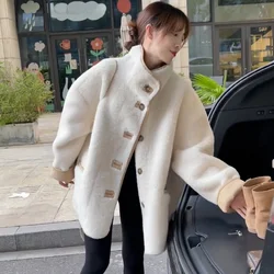 여성용 다운 짧은 패딩 재킷, 모피 칼라, 두꺼운 코튼 코트, 블랙 캐주얼 겉옷, 신상, 2025 겨울  Best5