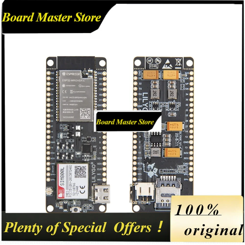 BoMaS4ESP32 V1 WIFI Bluetooth Module FPC Antenna Integrated SIM800L For Wireless Data Transmission