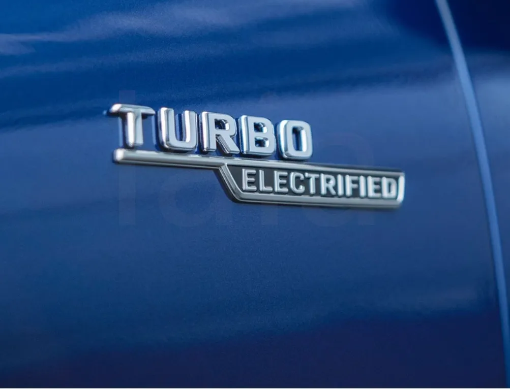 شعار جانبي جديد لمرسيدس بنز قابل للتطبيق ABS شعار سيارة TURBO ELECTRIFIED Fender ملحقات تعديل الفئة C AMG
