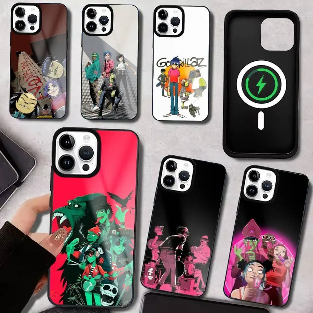 

ROCK G-Gorillaz-s BAND Phone Case For iPhone17,16,15,14,13,12,11 Plus,Pro Max, New Magnetic Wireless Charging