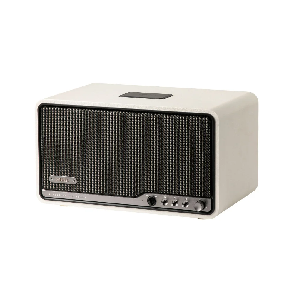EDIFIER S300 Retro Tafelluidspreker Dubbele Hi-Res LDAC AirPlay2 Dual Band WiFi Bluetooth 5.4 5,5 Inch Bass USB-C AUX Afstandsbediening App