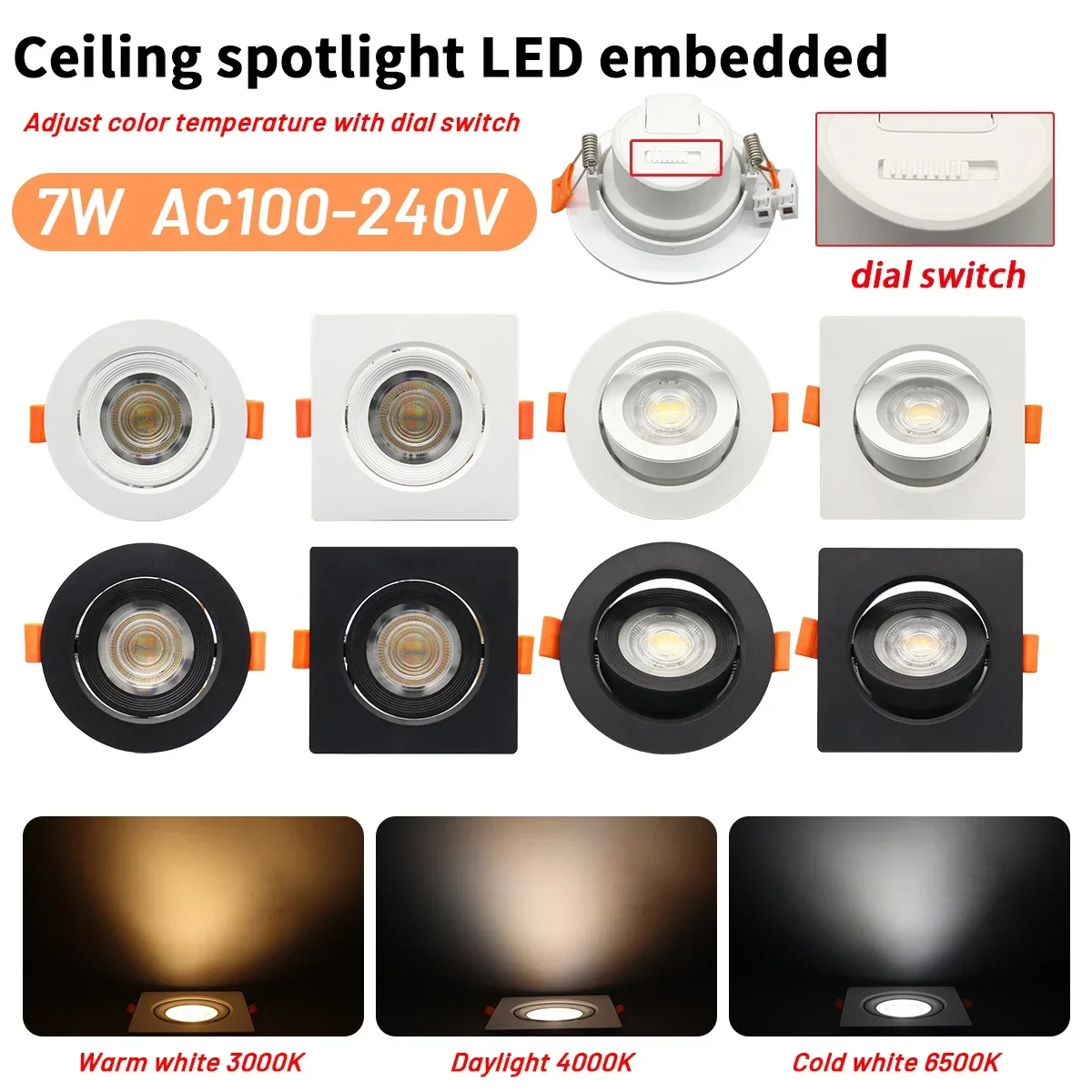 4-20 stücke super helle cct 3000k 4000k 6000k Decken leuchte LED Down light Blends chutz faltbare Strahler für zu Hause Schlafzimmer Badezimmer