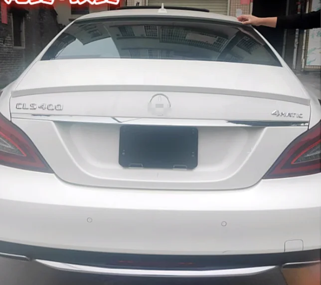 For Mercedes CLS Class W218 C218 lip Spoiler Rear Trunk  and Top wing of rear glass AMG Style 2011 2012 2013 2014 2015 2016 2017