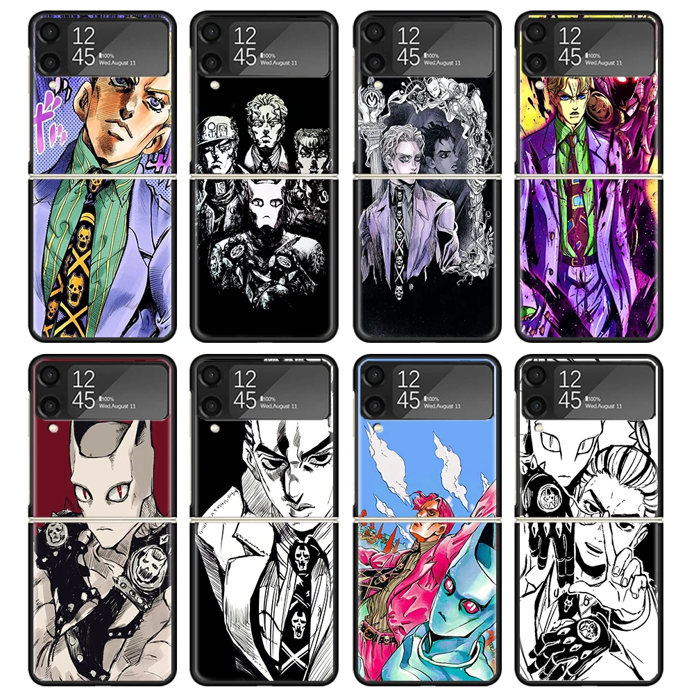 Черный чехол для телефона JoJo Kira Yoshikage Killer Queen для Samsung ZFlip6 ZFlip5 ZFlip4 ZFlip3 5G Жесткий защитный чехол Galaxy Z Flip 3 4 5 Черный чехол для телефона JoJo Kira Yoshikage Killer Queen для Samsung ZFlip6 ZFlip5 ZFlip4 ZFlip3 5G Жесткий защитный чехол Galaxy Z Flip 3 4 5