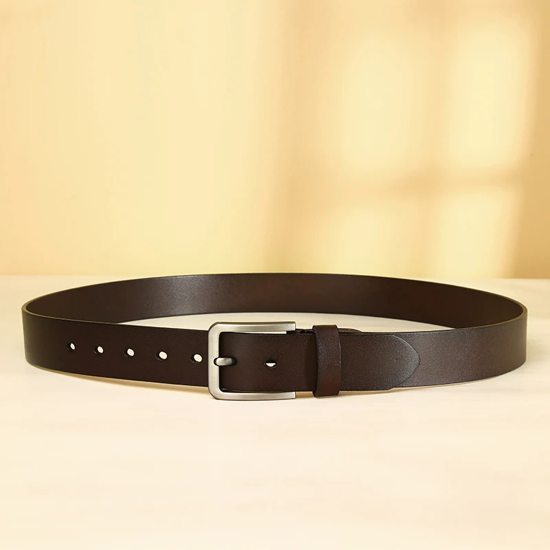 Ceinture en cuir véritable de style vintage pour hommes, jeans trempés, surintendant ser, luxe, haute qualité, environnement, mode