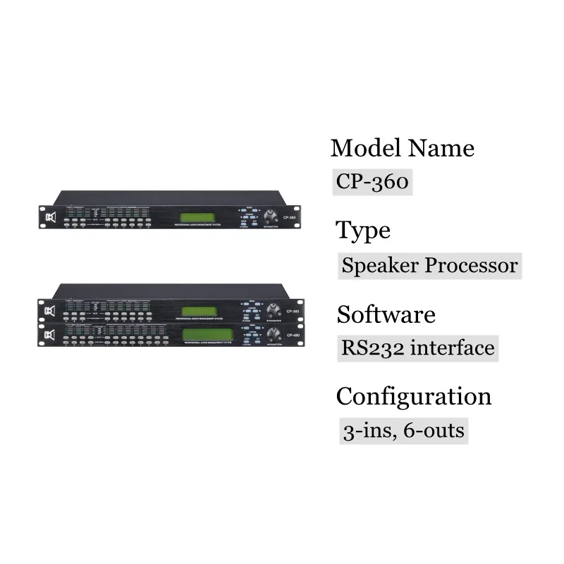 

Saving Energy Sound System Equipment Multifunctional Management 6 Channel Digital Processor