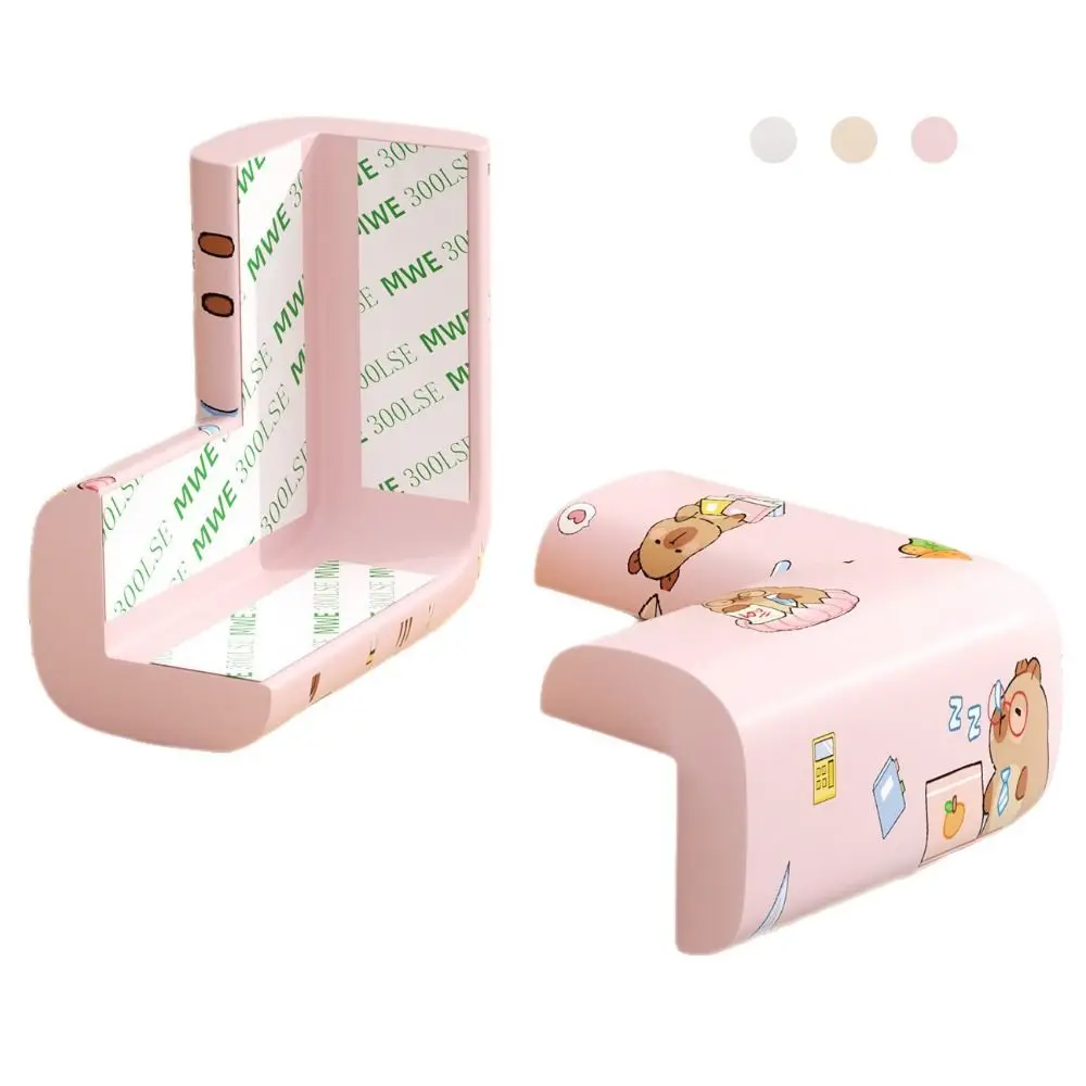 

4 шт., защита края стола с мультяшным узором, угловой самоклеящийся мягкий настенный угловой протектор, утолщенный детский защитный пенопластовый бампер для детей