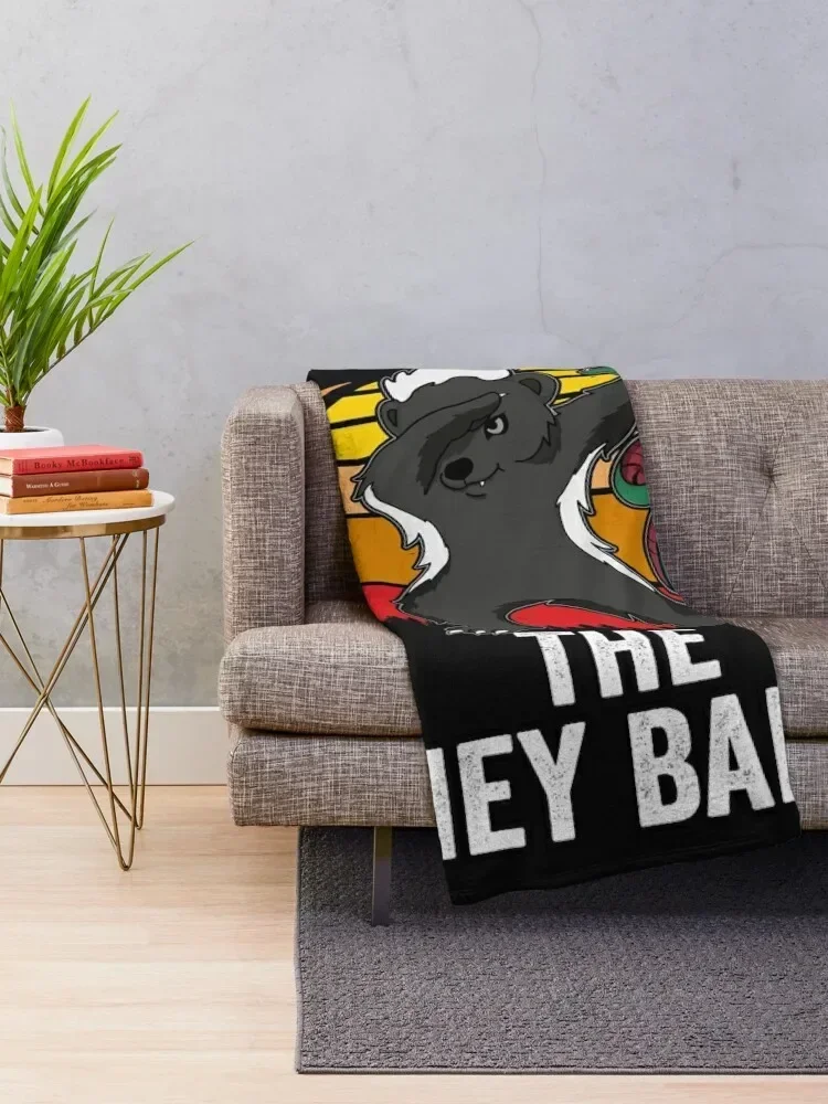 They Call Me Honey Badger graphic Dabbing Animal Lover Retro design Throw Blanket Plaid Plush Blankets