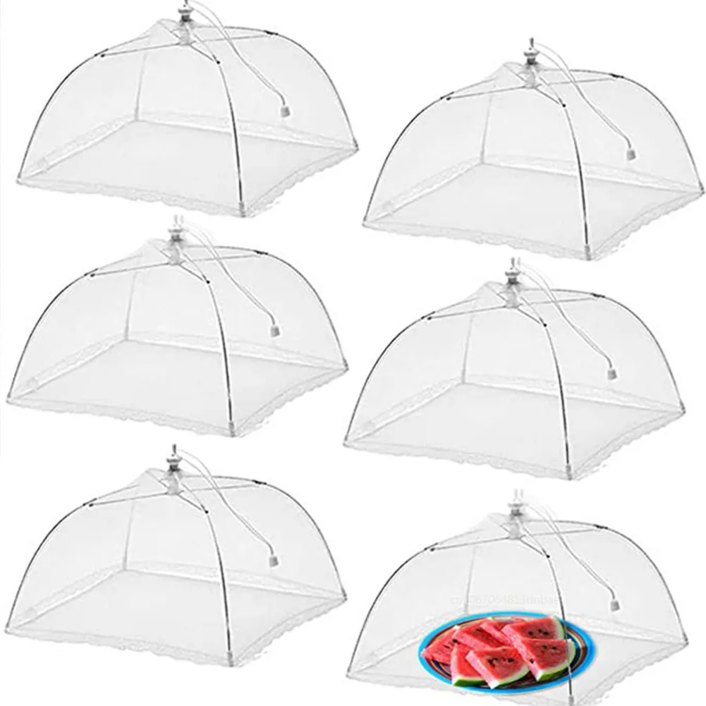 Pieghevole Food Mesh Cover pieghevole Food Cover tenda Dome Net ombrello Picnic Kitchen Mesh Anti Fly Mosquito ombrello Kitchen Gadget