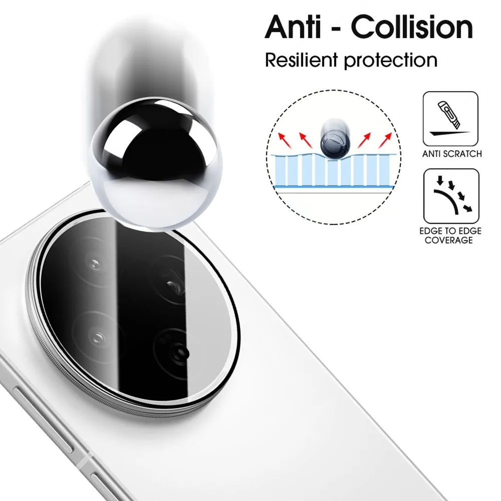 1-5 uds. Vidrio templado fácil de instalar para Vivox300/Vivo X300 Pro protectores de lentes dureza 9H películas protectoras para cámara de teléfono