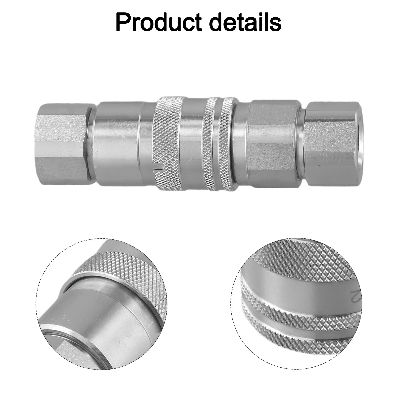 Quick Coupling Hydraulic Connector Set Designed for Mobile and Agricultural Equipment Compatible with Multiple NPT Sizes