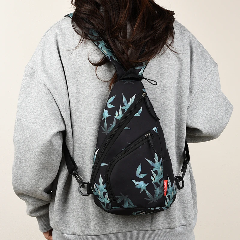 New Women's Waterproof Chest Bag Young People's Crossbody Bags Large Capacity Multifunctional Sports and Leisure Travel Backpack