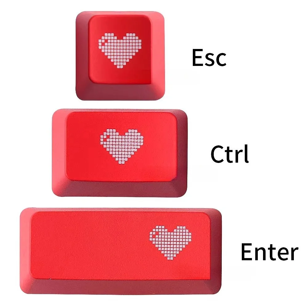 

Heart-shaped Custom Keycaps for Mechanical Keyboard, Cherry MX Logitech G512 G610 G710, Gaming RGB Keycap Set
