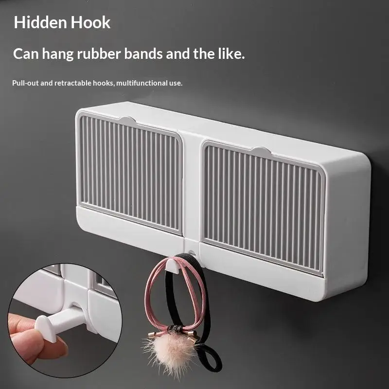 Wall Mounted Flip Top Draining Soap Dish With Dustproof Cover: Water Collection Drawer Bathroom Kitchen