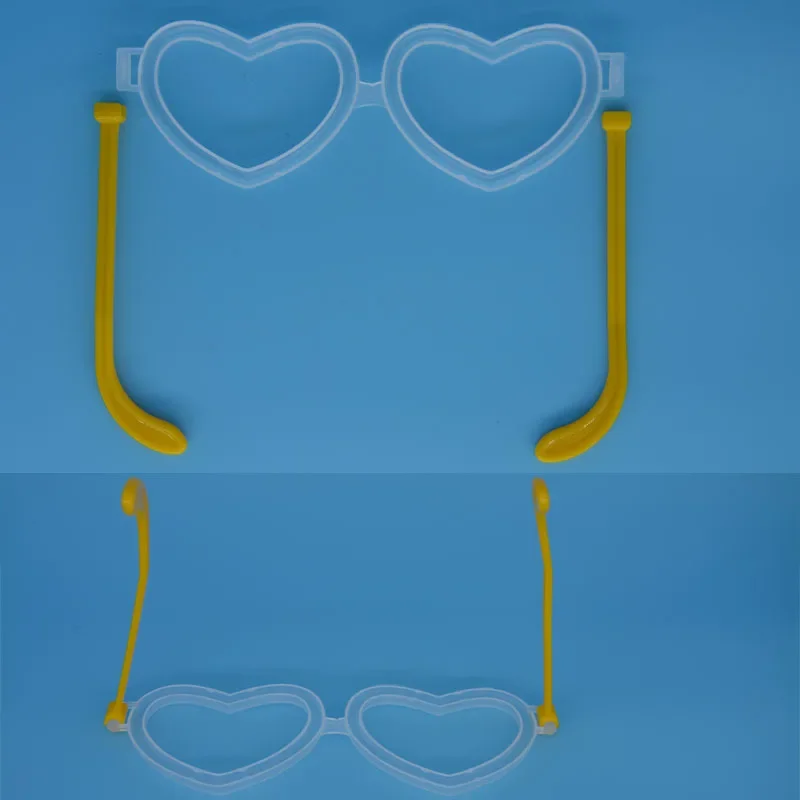 20 sets Festive DIY Luminous Heart Eye Glasses Fluorescent Wear Glow Stick Party Supplies  Adult Kids Birthday Halloween view 5