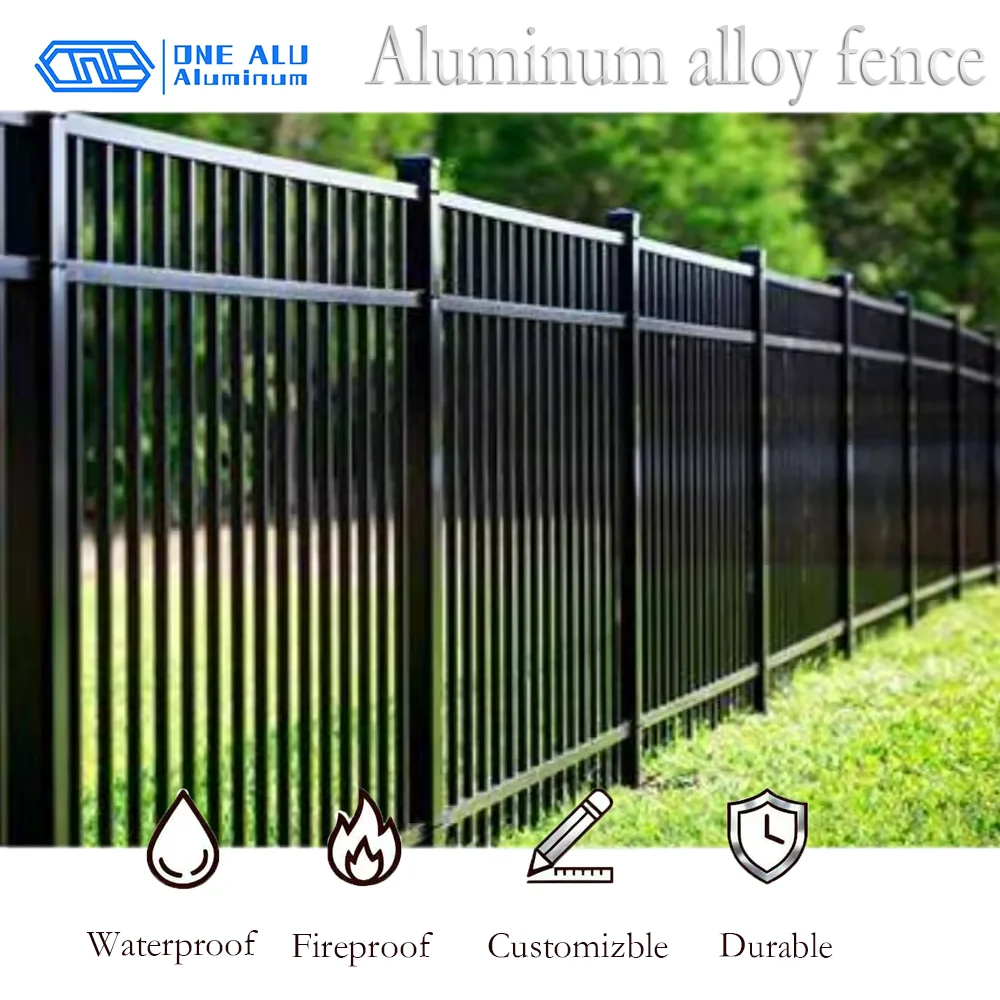 

OneAlu Premium Custom-Designed Aluminum Fence - 6ft Anti-Climb, Privacy & Security for Garden, Yard & Residential House