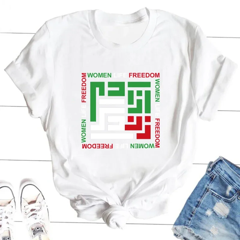 Mahsa Amini T Shirt Cotton Women Life Freedom femminista Tshirt Women Rights iran Zan Zendgi Azad T-Shirt Girl Power Tees
