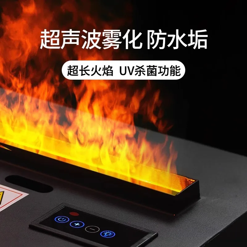 3D Fogging Fireplace for European Style Fake Flame TV Stand Decor Electronic Built-in Humidifier with Smart Control