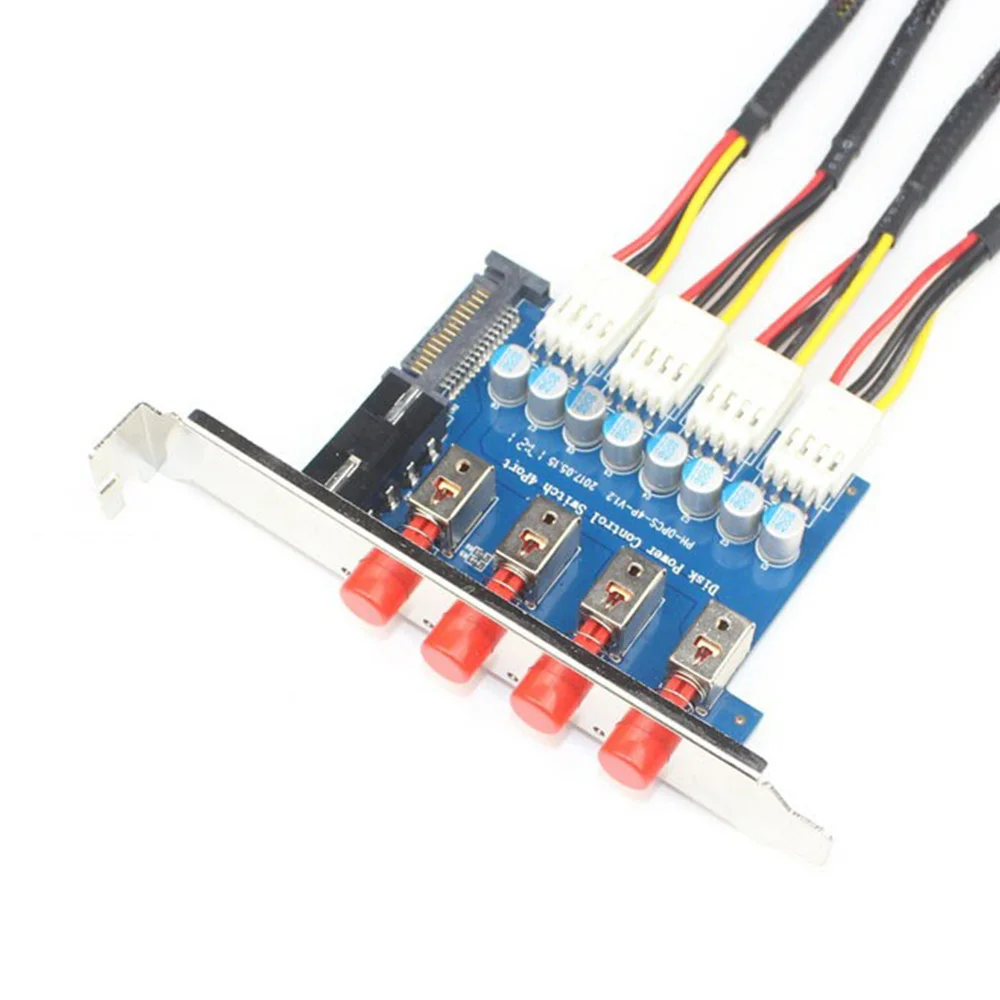 Neuer HDD Power Control Switch Festplattenwahlschalter SATA Drive Switcher für Desktop-PC Computer