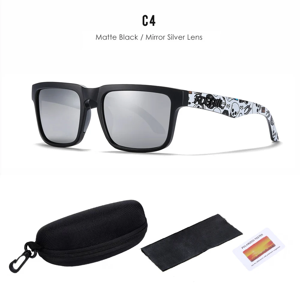 2025 Kdeam Polarisierte Sonnenbrille für Herren und Damen, Modische Unisex-Marke, Trendige Outdoor-Brille für Paare mit Roten Spiegelgläsern