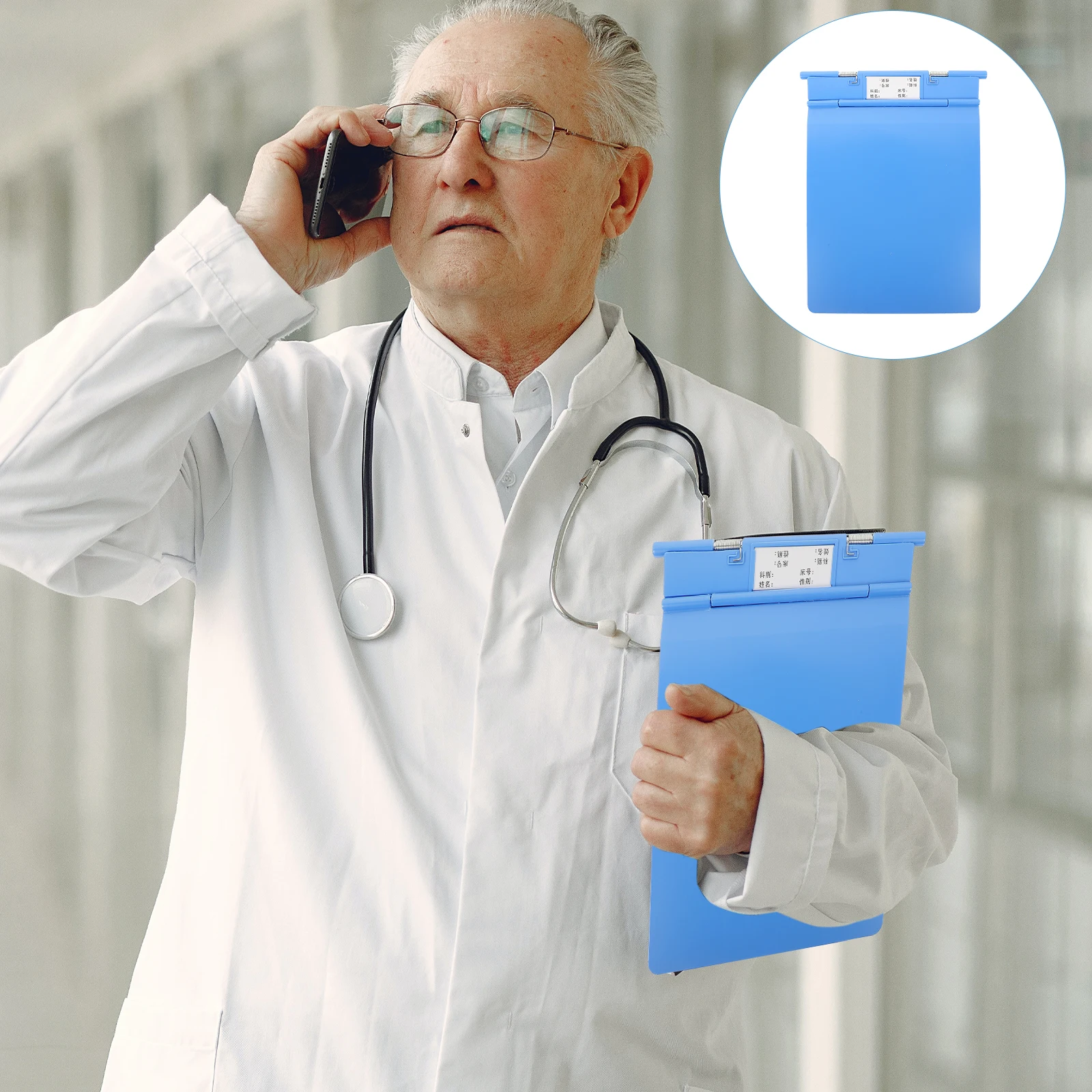 

Medical Grade Plastic Case History Clipboard Sturdy Lightweight Writing Board Hospital Nursing Office Use Document Organizer