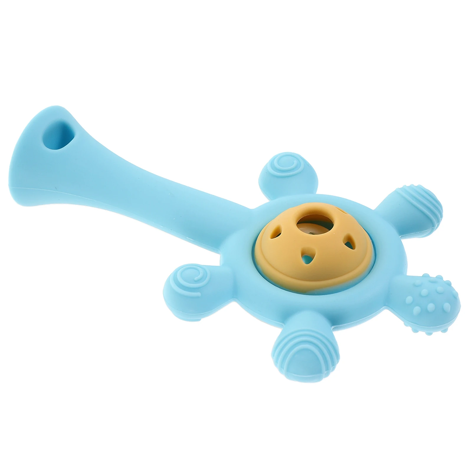 Baby Teething Rattle Silicone Ring Ferris Wheel Design Auditory Exploration Interactive Fun Newborn Teething Soothing Accessory