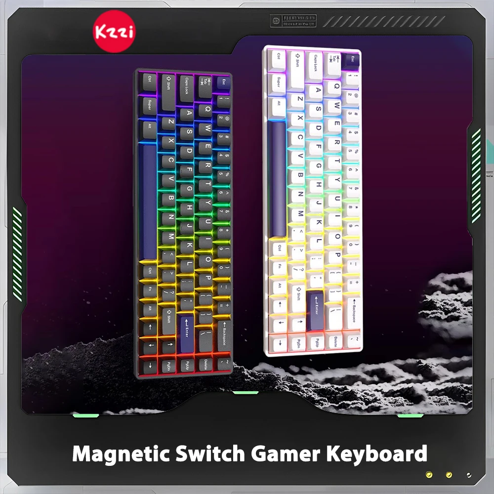 

KZZI G68SE Magnetic Switch Mechanical Keyboard Quick Trigger RGB 8K Gamer Keyboard Valorant Customization Gaming Accessories