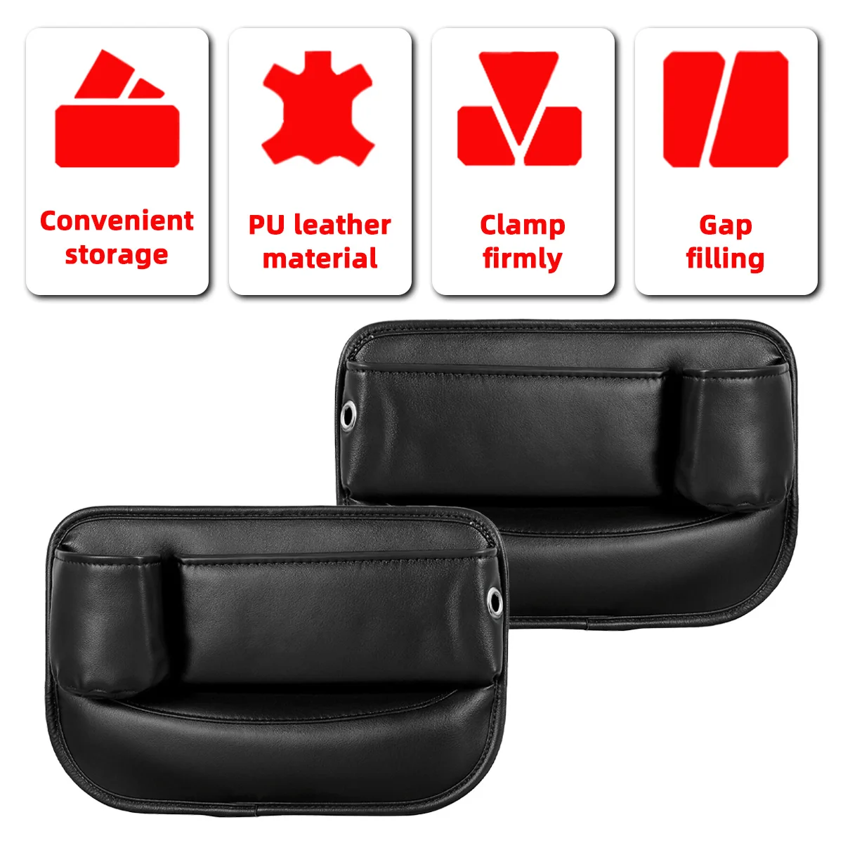 PINMOAP Car Seat Gap Filler With Cup Holder Car Seat Gap Manager Multifunctional Console Gap Storage Box Item Storage Box