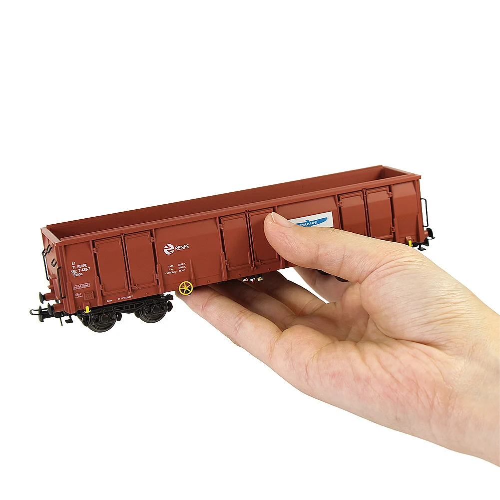 Evemodel-ho Escala 1:87, Impresso High-Side Gondola, Carro Railway Wagons, Brown RENFE, C8742PZ