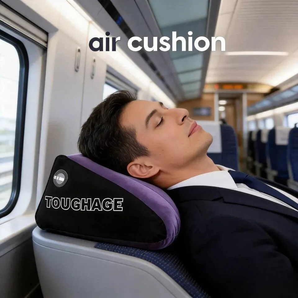 Adjustable Bed Wedge Pillow For Sleeping Reading Back Support Inflatable Triangle Cushion Portable Travel Car Train Used