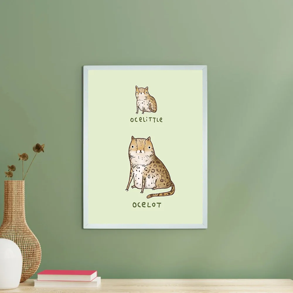 غير المؤطرة لطيف البوبكات قماش جدار الفن البرية الحيوان صورة ديكور غرفة المعيشة المنزلي ديكور غرفة نوم هدية #6