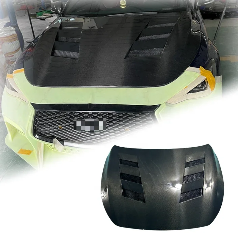 

AM Style Carbon Fiber Hood For infiniti Q60 fitment guaranteedcustom