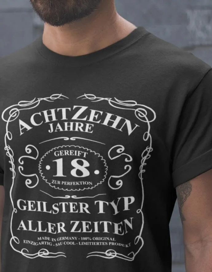 Geburtstag T Shirt 18 Jahre Gereift Zur Perfektion Geilster Typ Aller Zeiten Geschenke Zum Junge