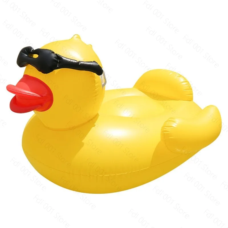 Cross-border water floating row wholesaleinflatable big whalewater parksurfing bigyellow duck mount adult inflatable floatingrow