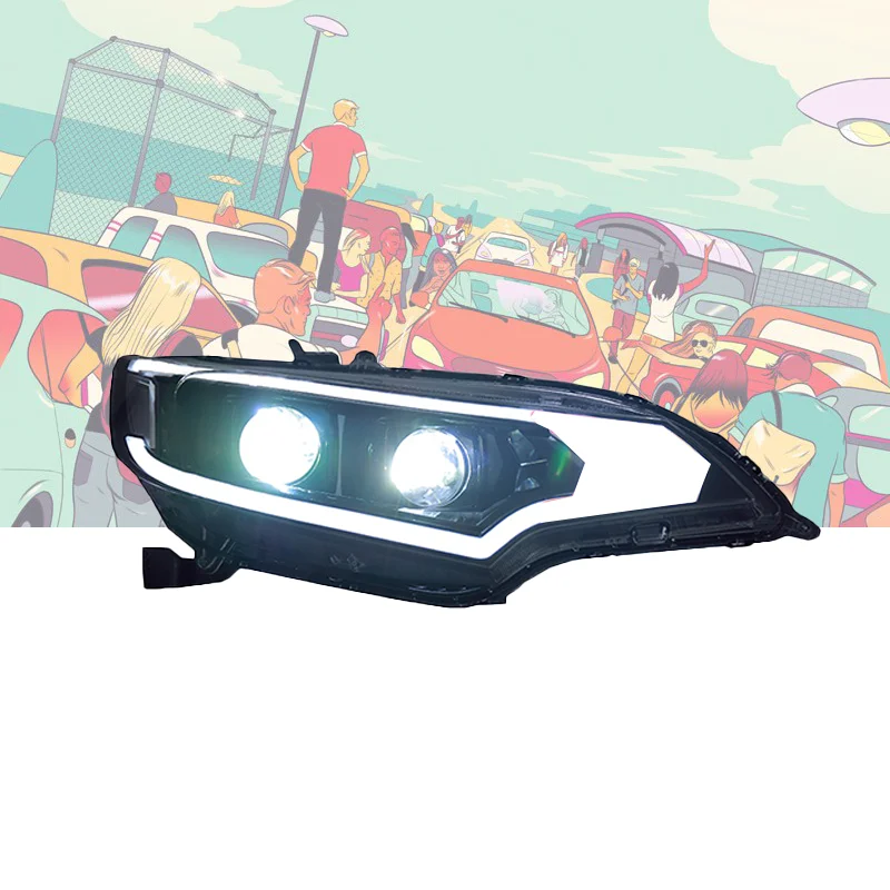

For Honda Fit 2014-2020 LED Headlight Assembly Car Accessories Auto Headlamp Star Racing Streamer