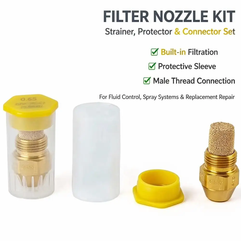 8 PCS Brass Material with Stainer Oil Burner Nozzle Heavy ,fuel Burner Nozzle Spray Nozzle,Household Boiler Oil Burner Nozzle