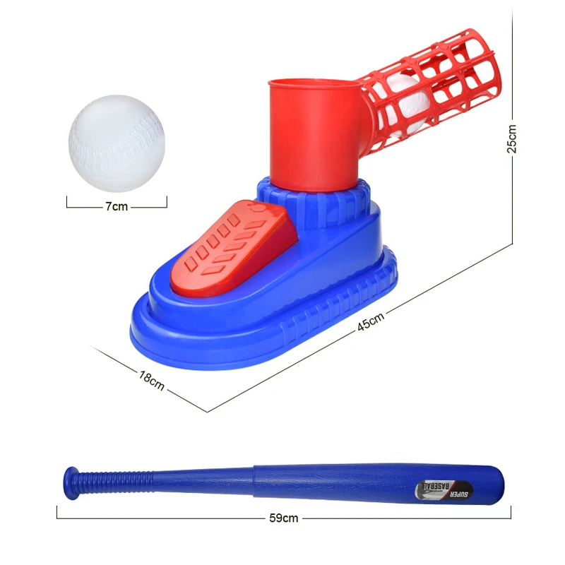 2025 Children Baseball Ball Set Toys Adjustable Automatic Pitching Baseball Machine Toy Kids Indoor Outdoor Sport Game Gifts