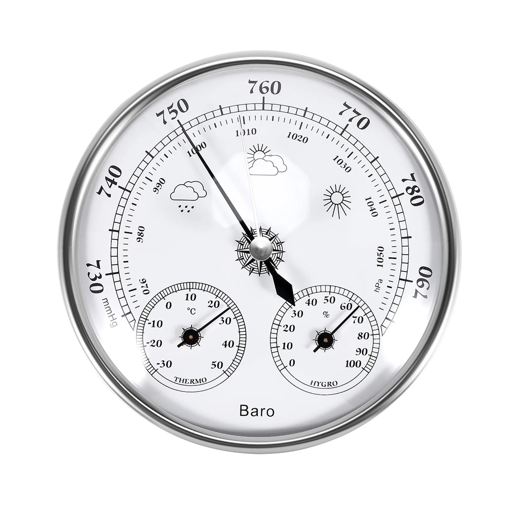 Wall Mounted Household Thermometer Hygrometer High Accuracy Pressure Gauge Air Weather Instrument Barometer