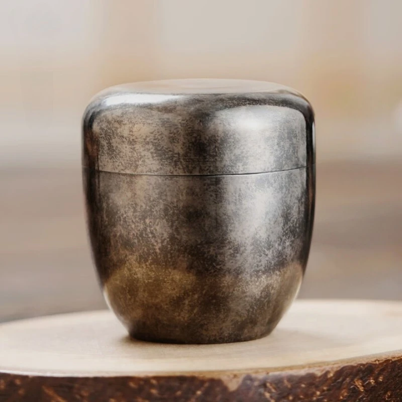 

Portable Tin Can Pure Tin Tea Can Sealed Mini Small Portable Travel High-end Tea Box